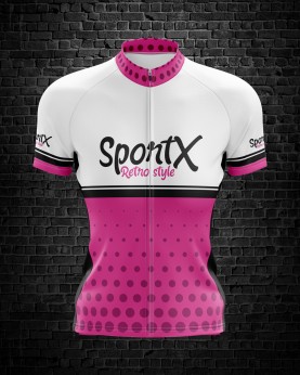 Ženska kolesarska majica Retro-style