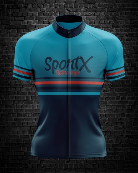 Kolesarski komplet Turkiz -črne hlače